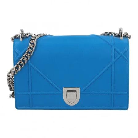 Dior Vintage, Pre-owned Shoulder Bags Blauw, Dames, Maat:ONE Size,leer