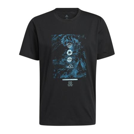Adidas, T-shirt Zwart, Heren, Maat:M,polyester