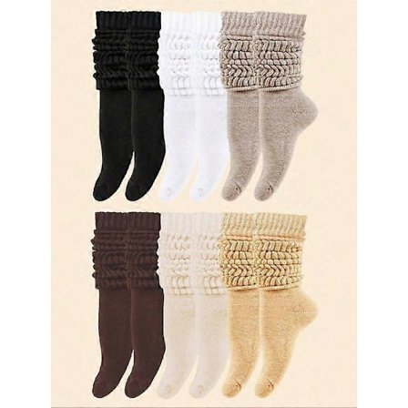 Løstsiddende lange sokker til kvinder, flerfarvet, bløde og komfortable, fugttransporterende, vigtige til skolestart, fortykkede efterår/vinter [YJD]