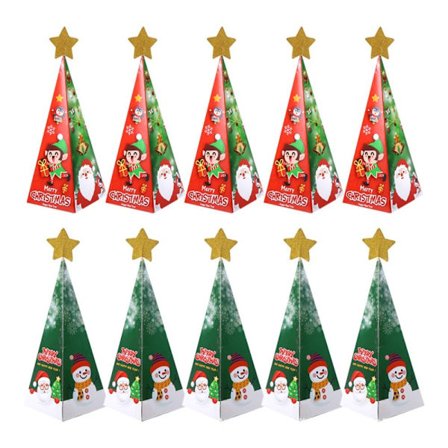 10 STK julegaveæske Emballage Papiræsker Candy Box