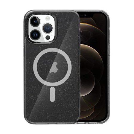 iPhone 12/12 Pro Case Glitter Magsafe - Black