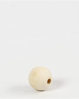 Holzperlen 15 mm 20-er Pack Weiß/beige