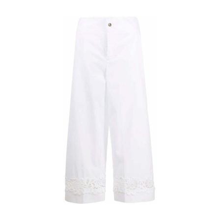 Ermanno Scervino Culotte with lace , Wit , Dames , Maat: XS Wijde Broeken
