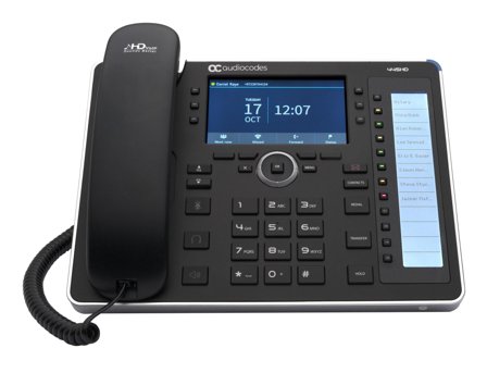 AUDIOCODES 445HD IP-PHONE POE GBE WITH AN EXTERNAL PSU BLACK 2 ETHERNET 10 PERP