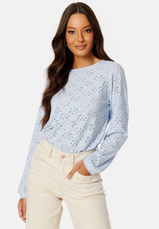 VILA Minda L/S Top Kentucky Blue Klær
