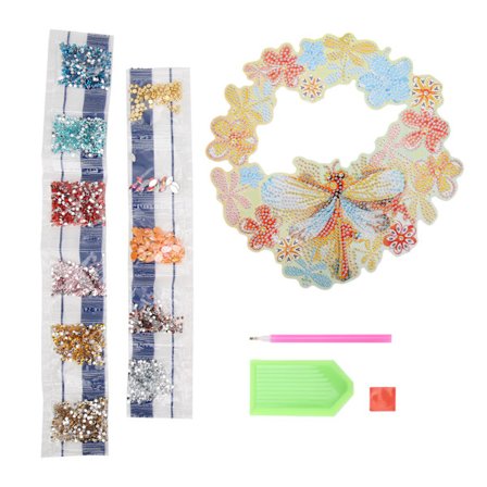 Timanttimaalaus Kukka Garland Muoto Käsintehty Timantti Piirustus Sarjat Strassit DIY Craft Koriste Ornamentti(DZ638 )