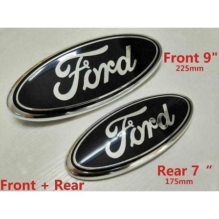 Ford Transit Front Bak Grill Svart Panser Emblem 2006-2014 Mk6 Mk7