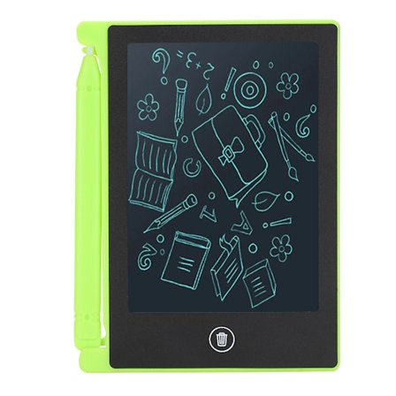 LCD 4,5 tommers Ultra tynn håndskrifttavle Skrivetegning Notatblokk Tavle for barn (Grønn)