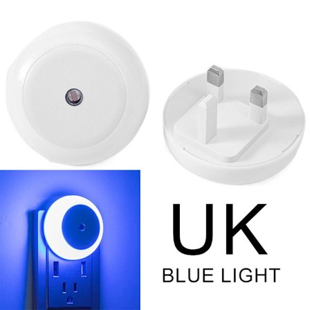 Nattlys Energisparende stikkontakt Lys BLÅLYS UK UK