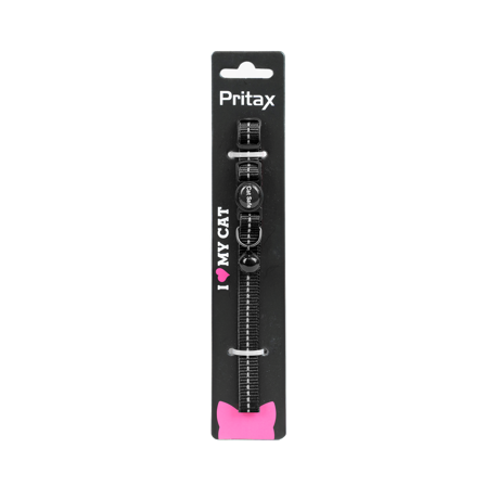 Pritax - Kattehalsbånd Maja 10 mm x 19-30 cm Svart - Katt - Halsbånd - ZOO.no