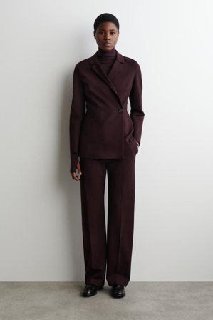 COS Bluzka Z Golfem Wykonana Z Wełny Merino in Czerwony