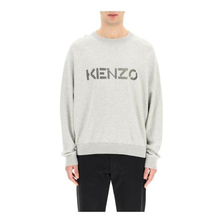 Kenzo logo intarsia sweater Grå, Herre