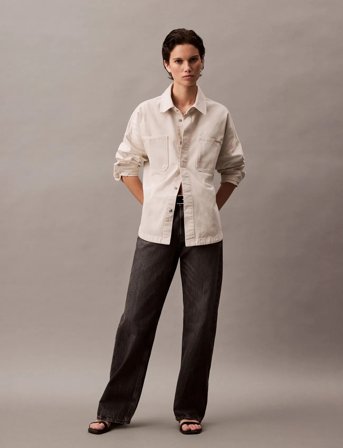 Calvin Klein Jeans Signature 90S Straight Black Fog - Grey - 28 x 32