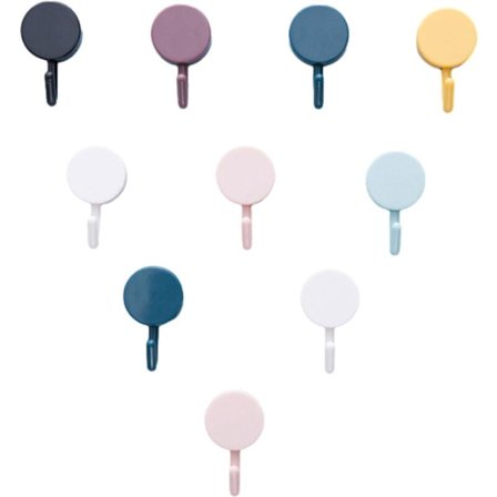 10 vægkroge til frakker, nøgler, håndklæder - Kompatible med badeværelse, tørklæde, morgenkåbe, håndtaske, rygsæk