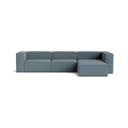 Luksus Lissabon XL Chaiselong Sofa, Højrevendt - Nordic Blå - 360x190x72cm - Slidstærk Kvalitetsstof, Extra Bred Chaiselong