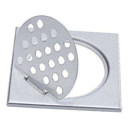 Stor Gulvdræn Hjem Badeværelse Køkken Dræning Stål Stål Stål Dræn 1stk-sølv