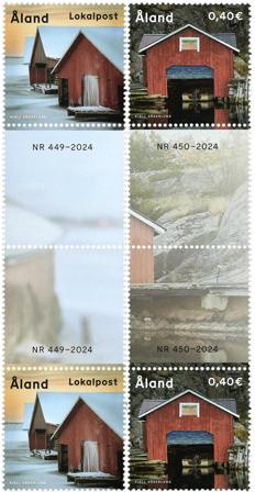 Åland - Bådehuse - Postfrisk gutterpair