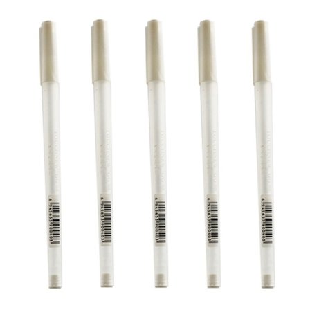 5 STK 0,8 mm Hvid Pen Sketch Fine Liner Pen Superior High Light