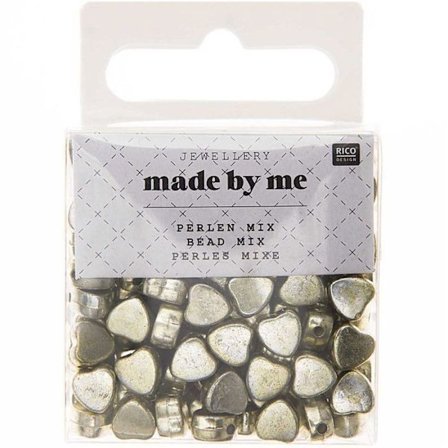 Pärlor - Made by Me - Hjärta - Silver - Blandat - 165 st