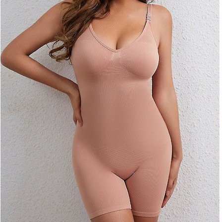 Body Shapewear Dam Helkroppsformare Magkontroll Slimming Slida Butt Lifter Push Up Lår Slimmer Abdomen Shapers Korsett,beige