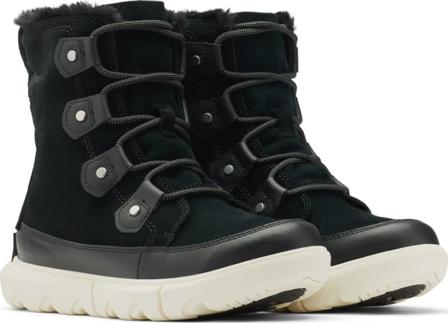 Sorel Women's Explorer II Joan Faux Fur Waterpoof Women lined boots Black 40
