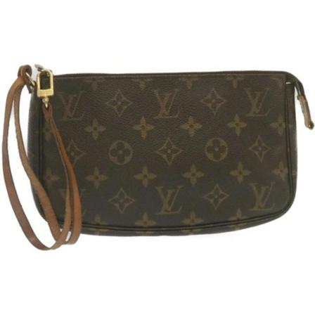 Louis Vuitton Vintage, Pre-Owned Pouch Accessories Monogram Bag Bruin, Dames, Maat:ONE Size