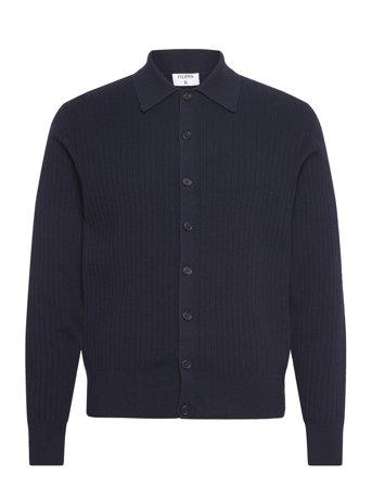 Cotton Merino Knit Shirt Navy Filippa K