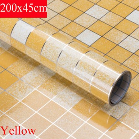 Öljynkestävät tapettilaattatarrat KELTAINEN 200X45CM - korkea laatu