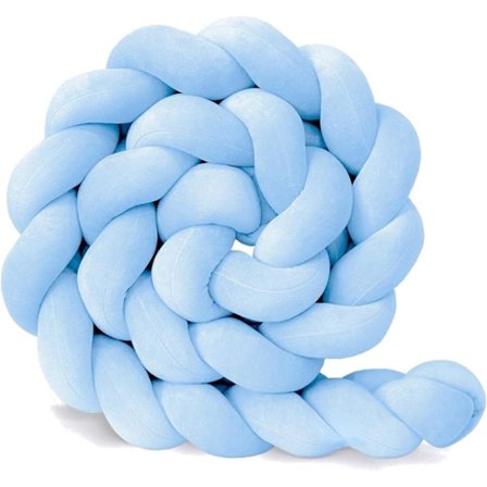 3M Barnesengepute, Velvet Baby Protection Barnesengbeskytter Flette (Blå)