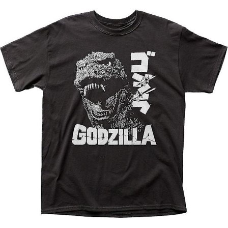Svart och vit Godzilla T-shirt