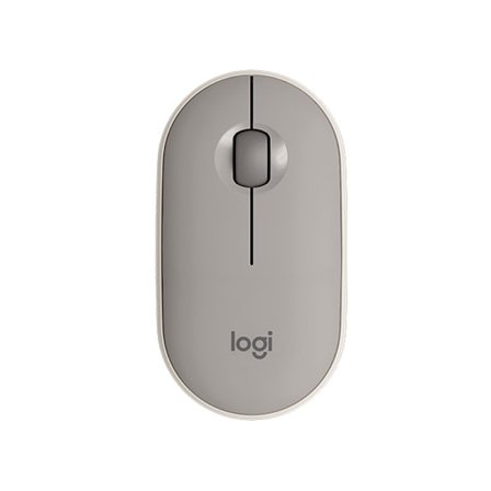 Logitech M350 Pebble trådløs mus med Bluetooth eller 2,4 GHz-mottaker, stille, slank datamus med stille klikk