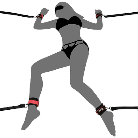 Sexleketøy & Spill Bondage Kit Sex Sett Øyemaske Bind for øynene Myke Håndledd og Ankel-Xin