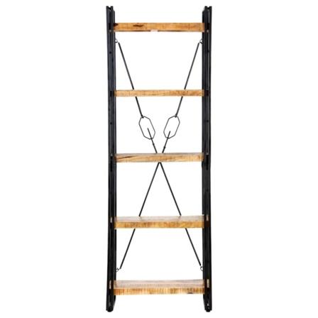 Vidaxl Bokhylla Med 5 Hyllor 60x30x180 Cm Massivt Mangoträ Brun