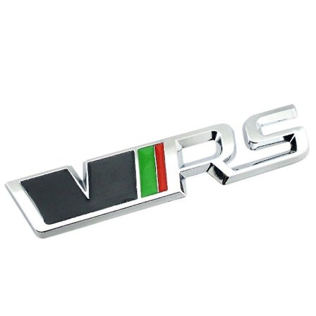Chrome Vrs Skoda Badge Emblem Lettering ABS Sticker Bagagerum 120mm X 23mm