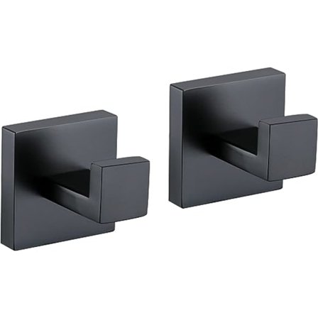 Badrumshanddukshållare Svart Rock Klädhängare Badrum Vägghållare för Kök Garage, Rostfritt Stål Väggmonterad