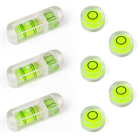 Mini vaterpas, 8 stk. rundt boblevaterpas, rund boble, ZQKLA