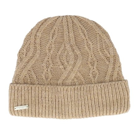 Seeberger - Bege cuff Beanie - Knitted Beanie Beige Cuff @ Hatstore