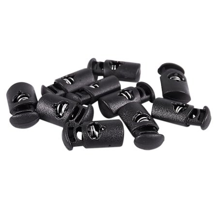 Halkaisija 8 mm reikä, nyörilukko nyörit painonappi, musta, 10 kpl