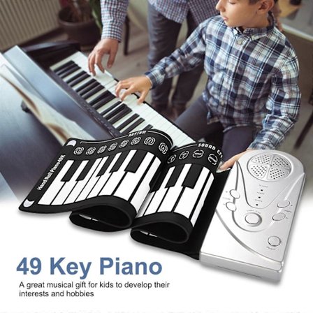 Baby Leker Bærbar 49 Tangenter Fleksibel Rull Opp Piano Elektronisk Mykt Keyboard Piano
