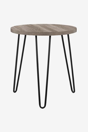 Dorel Home - Sidobord Owen Retro Round - Grå - Småbord - Från Homeroom