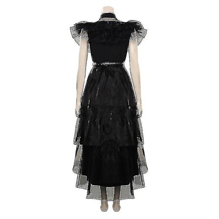 2023 Wednesday Addams Cosplay Costume Set Halloween Costume Carnival Party Disguise For Adult Girls -a