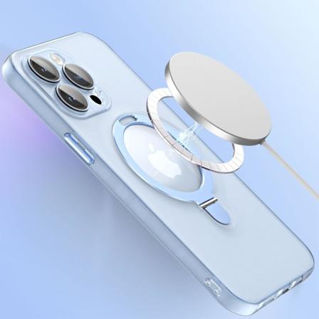 Kirkas Magsafe-kotelo, yhteensopiva iPhone 15 Pro Maxin kanssa, matta PC-iskunkestävä ohut kansi magneettirenkaalla Green