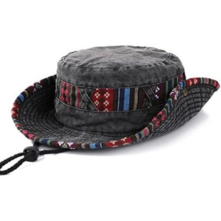 Herrar Sommar Solhattar Strand Boonie Hat Fishsing Hat mörkgrå