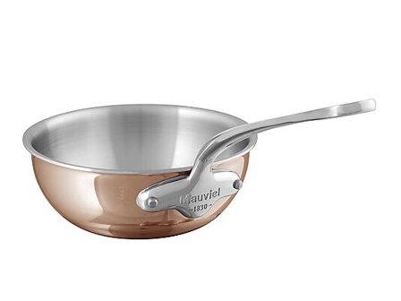 MAUVIEL 1830 Sautépanne buttet i kobber og stål 3,2l