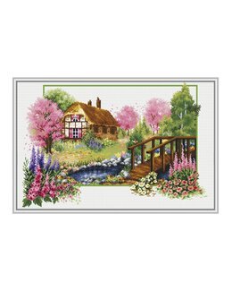 Broderikit Billede Spring Cottage - Needleart World