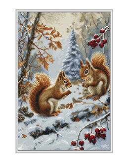 Stickpackung Bild Die Freude der Eichhörnchen