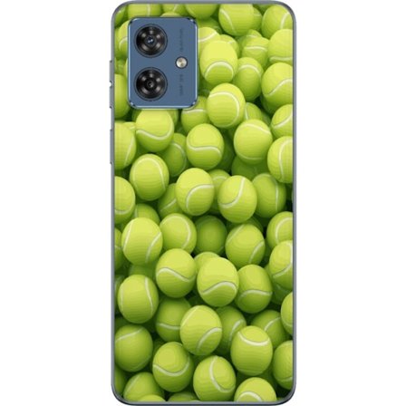 Kompatibel Mobilcover til Motorola Motorola Moto G54 Mønster af grønne tennisbolde i høj detalje, sporty motiv med gentagende tekstur og stærke fa