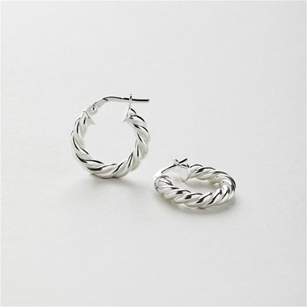 Lumi Hoops - Örhängen (XS) - Sterling silver - Safira