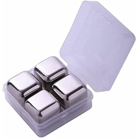 4-pack återanvändbara iskuber i metall