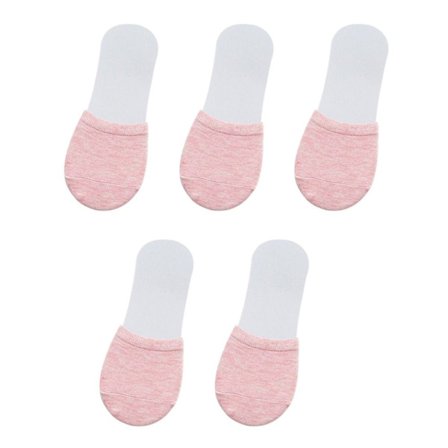 5 par forfotsokker, halv fot, tådeksel ROSA